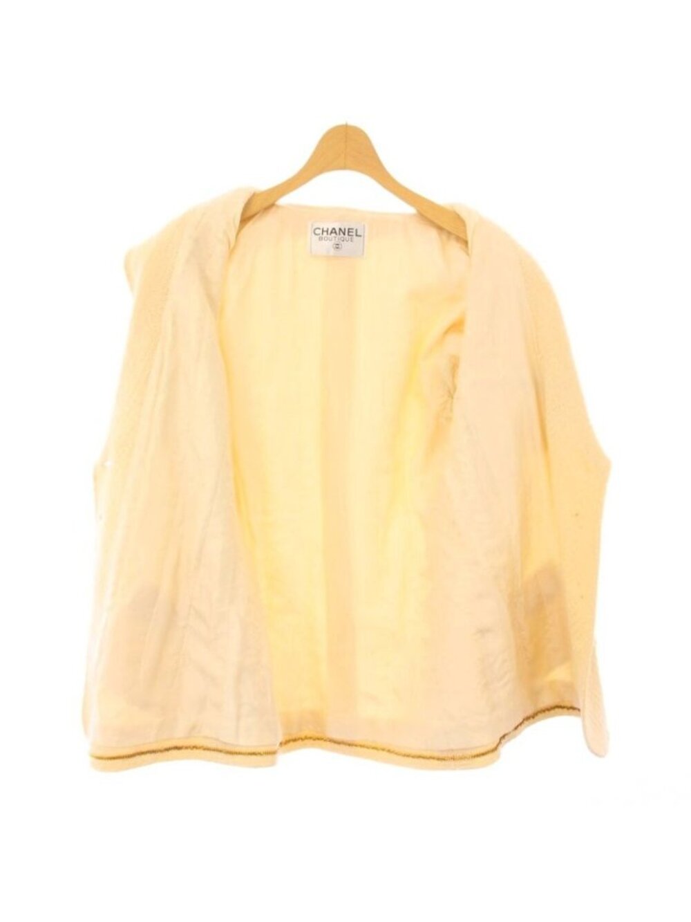 Chanel Coco Mark Shawl Collar Other Jackets Ivory Care Tag None - Picture 8 of 9